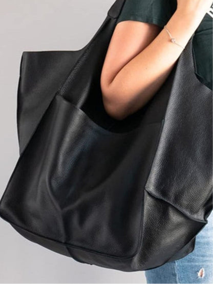 Elena | Grand sac porté épaule en cuir souple