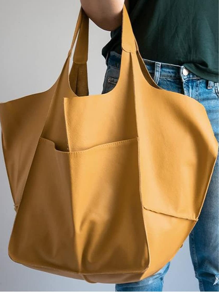 Elena | Grand sac porté épaule en cuir souple
