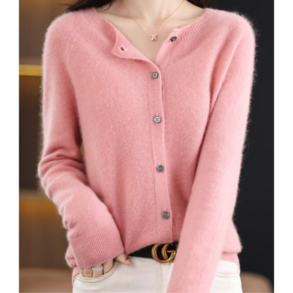 Mercy | Cardigan en Laine Mérinos à Col Rond