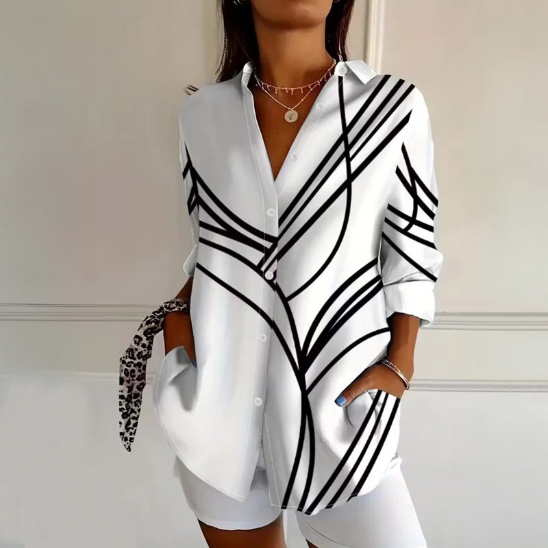 Ani | Blouse vintage décontractée à manches longues