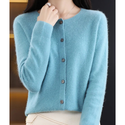 Mercy | Cardigan en Laine Mérinos à Col Rond