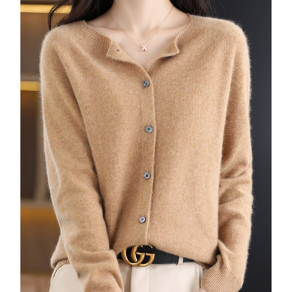 Mercy | Cardigan en Laine Mérinos à Col Rond