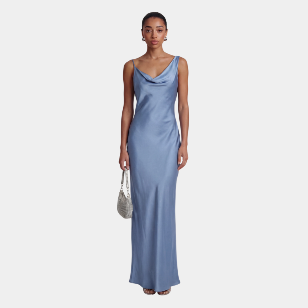 Luna | Robe longue en satin