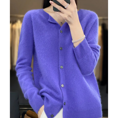 Mercy | Cardigan en Laine Mérinos à Col Rond