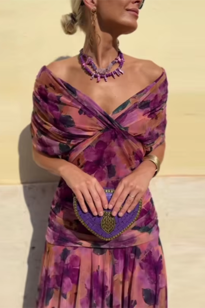 Louise | Robe longue de soirée à col V