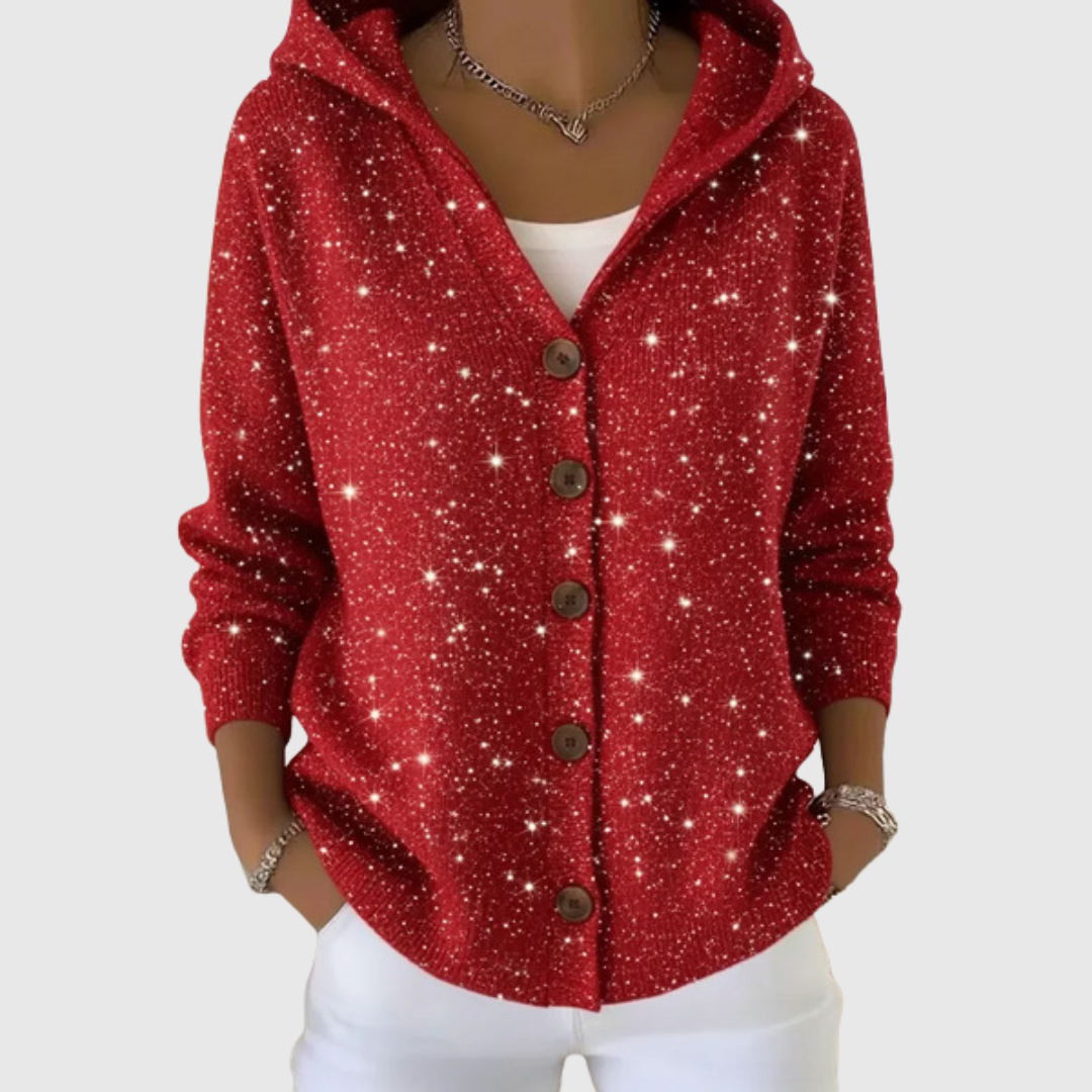 Manuela | Gilet en maille à capuche