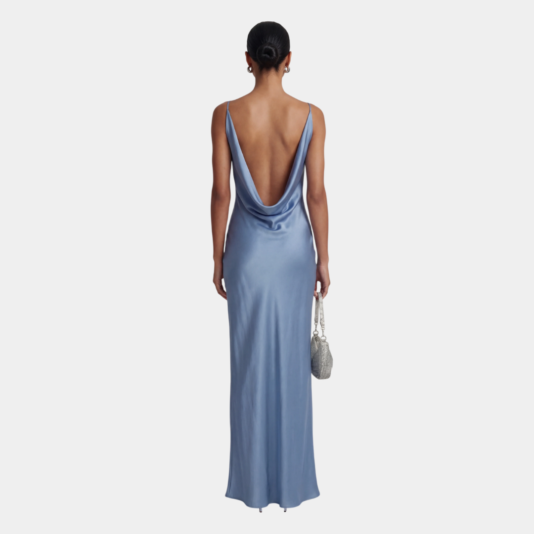 Luna | Robe longue en satin