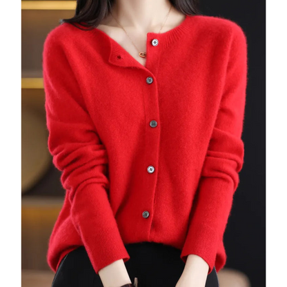 Mercy | Cardigan en Laine Mérinos à Col Rond