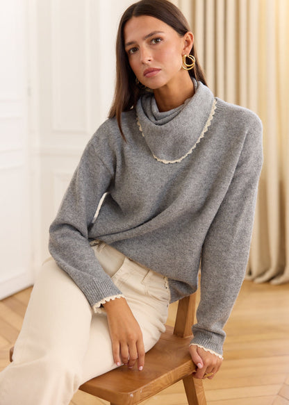Pull Nina à écharpe amovible