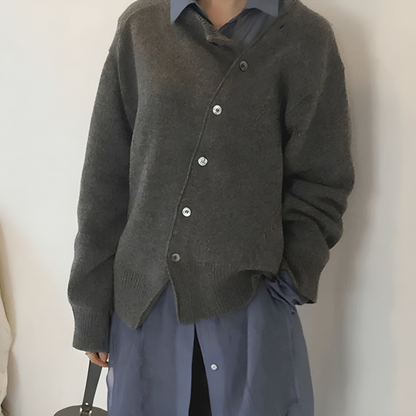 Luna | Cardigan en Maille Douce à Boutons Asymétriques