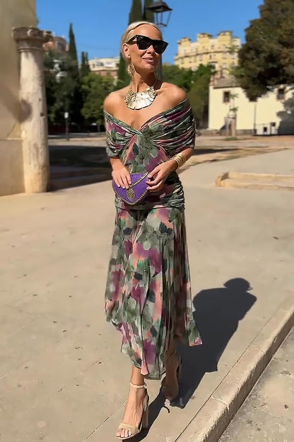 Louise | Robe longue de soirée à col V