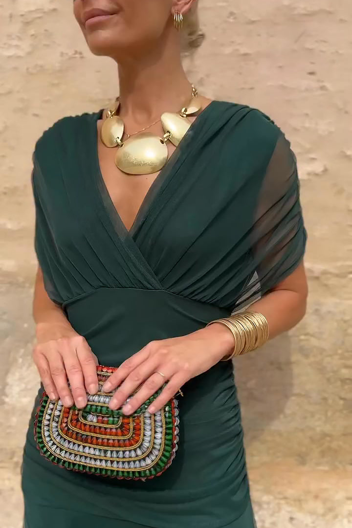 Louise | Robe longue de soirée à col V