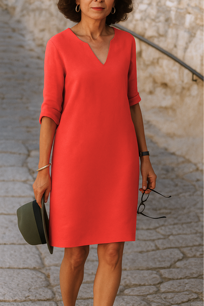 Adriana | Robe Fluide à Col V