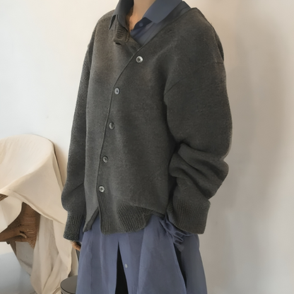 Luna | Cardigan en Maille Douce à Boutons Asymétriques