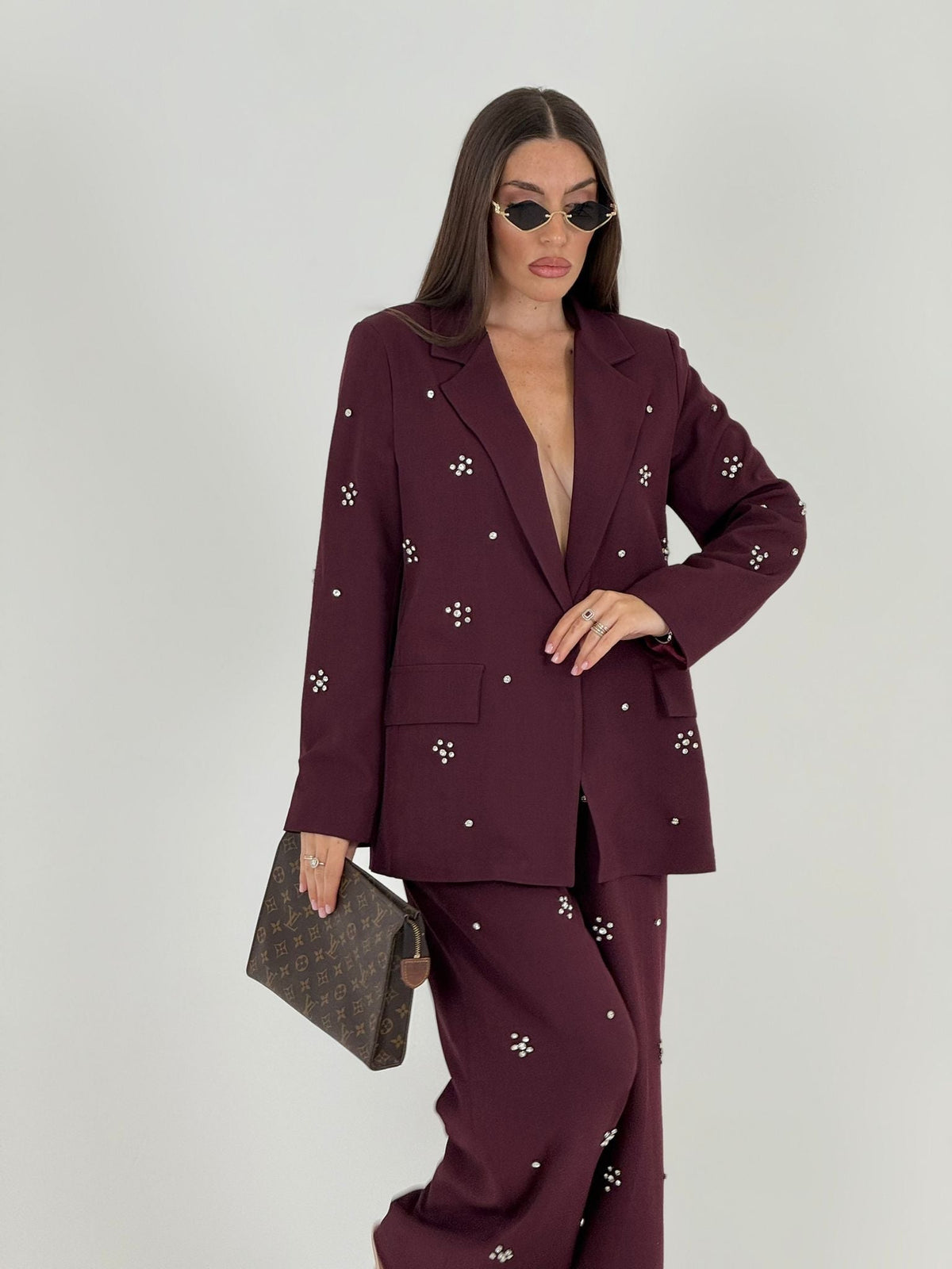 KATIA | Ensemble veste et pantalon à strass