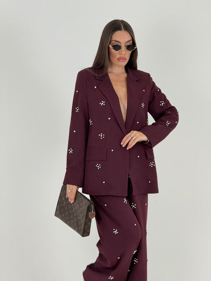 KATIA | Ensemble veste et pantalon à strass