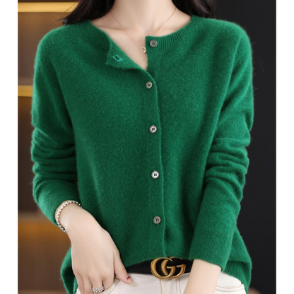 Mercy | Cardigan en Laine Mérinos à Col Rond