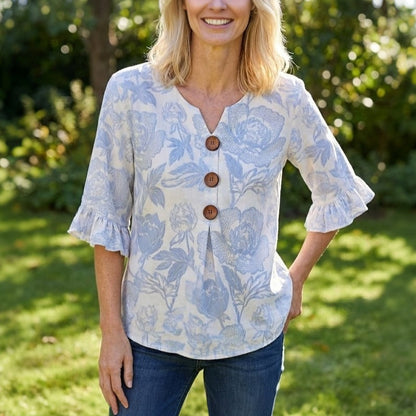 Sofia | Blouse vintage à imprimé fleuri