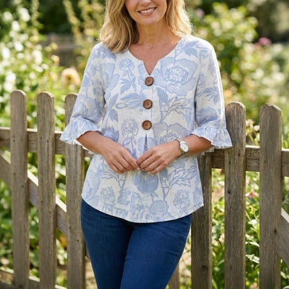 Sofia | Blouse vintage à imprimé fleuri