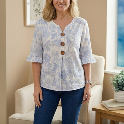 Sofia | Blouse vintage à imprimé fleuri