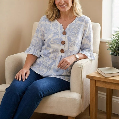 Sofia | Blouse vintage à imprimé fleuri