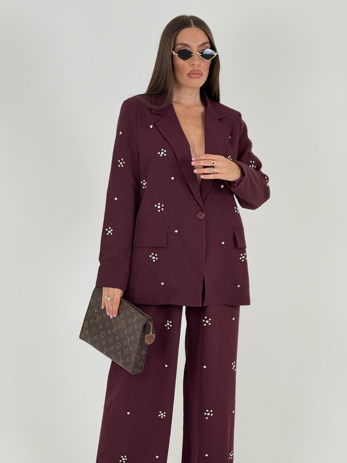 KATIA | Ensemble veste et pantalon à strass