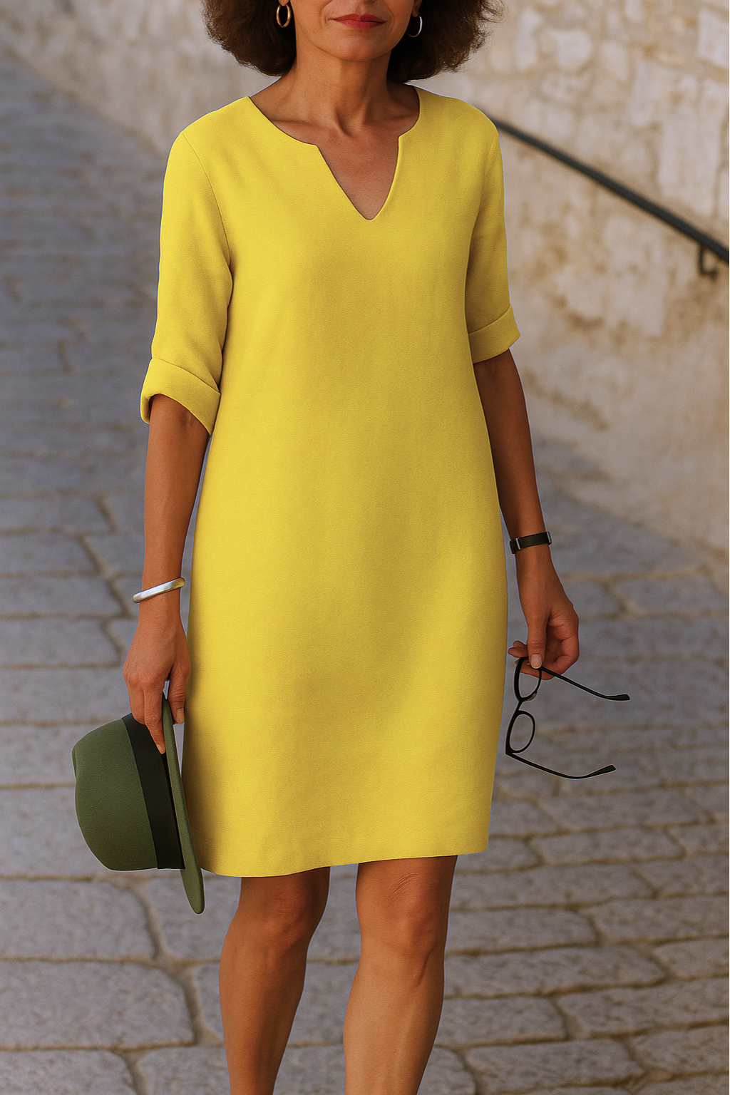 Adriana | Robe Fluide à Col V