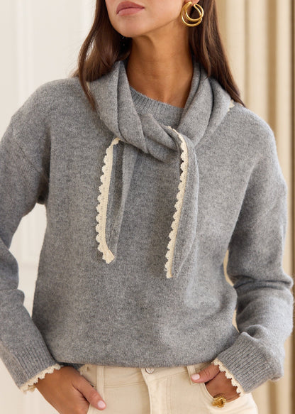 Pull Nina à écharpe amovible