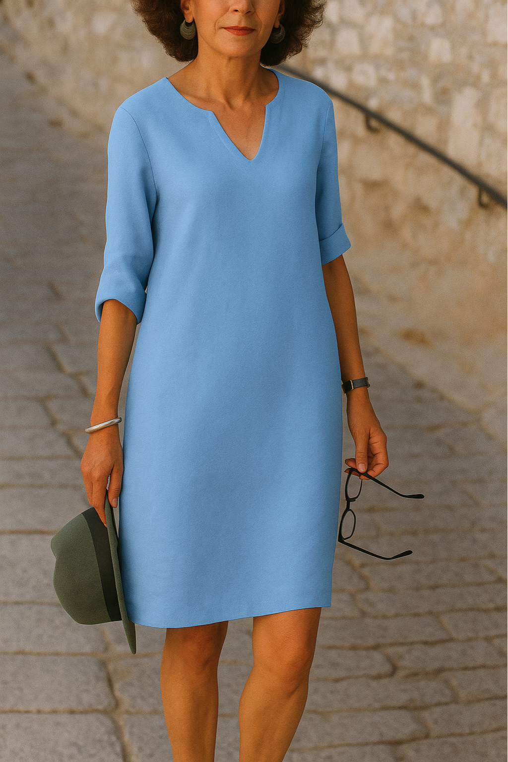 Adriana | Robe Fluide à Col V