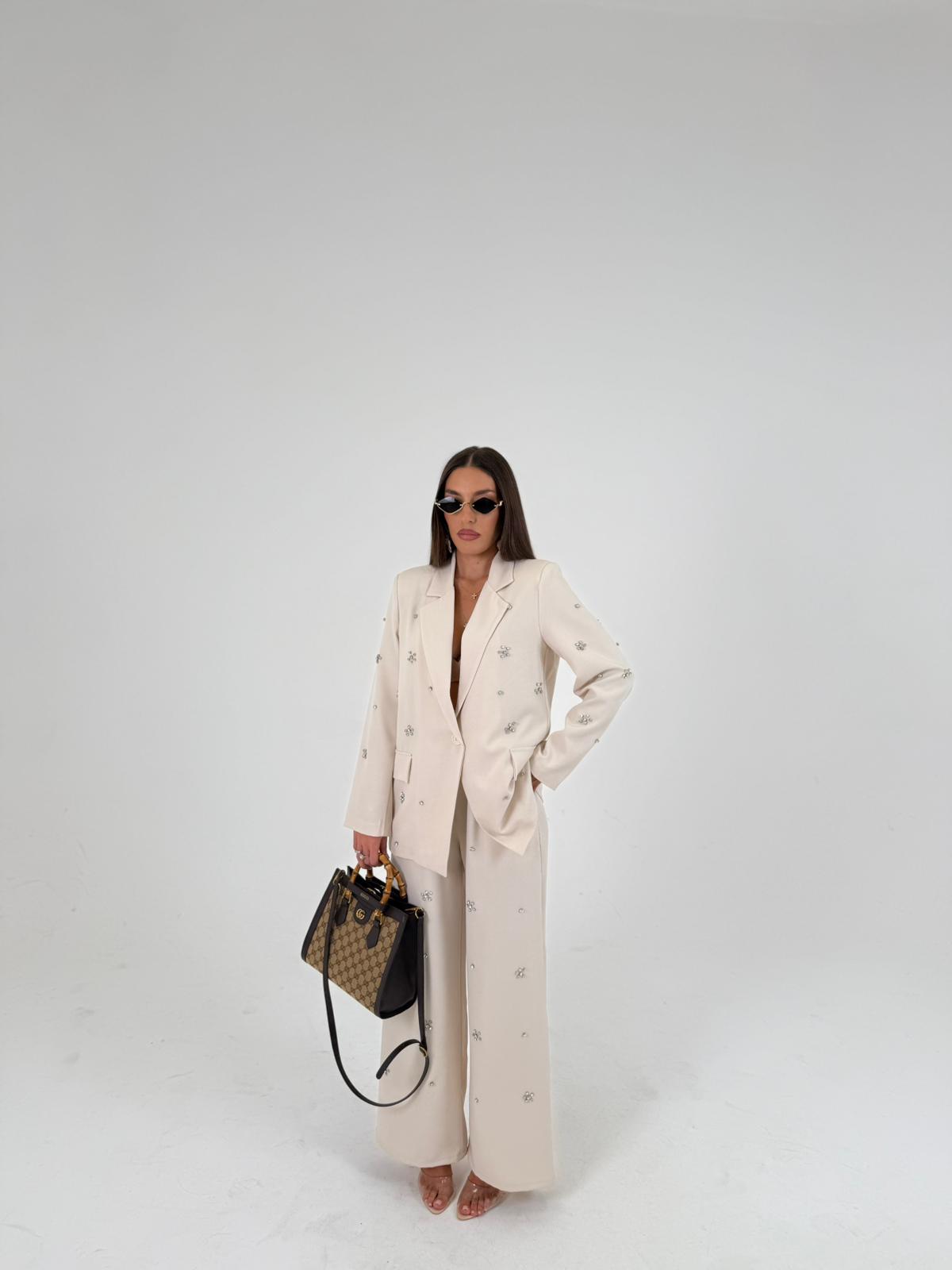 KATIA | Ensemble veste et pantalon à strass