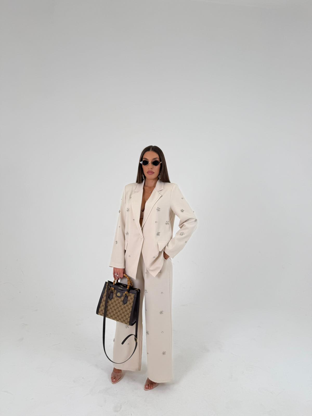 KATIA | Ensemble veste et pantalon à strass