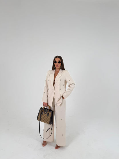 KATIA | Ensemble veste et pantalon à strass