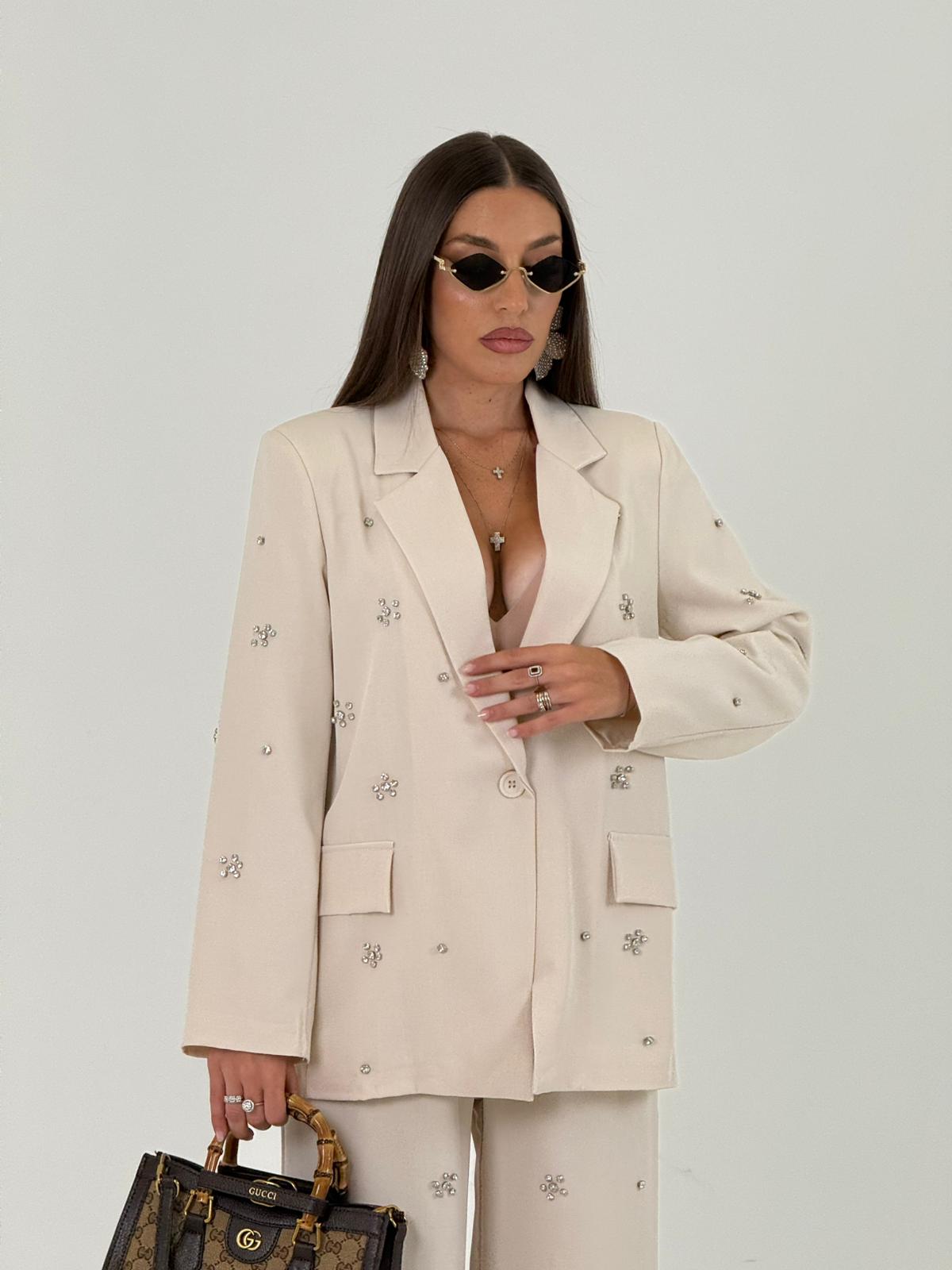 KATIA | Ensemble veste et pantalon à strass
