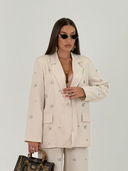 KATIA | Ensemble veste et pantalon à strass