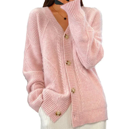 Lena | Cardigan Boutonné à Manches Longues