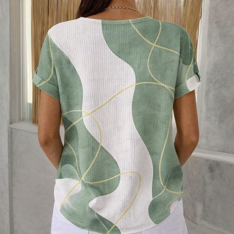 Marta | Blouse décontractée color block