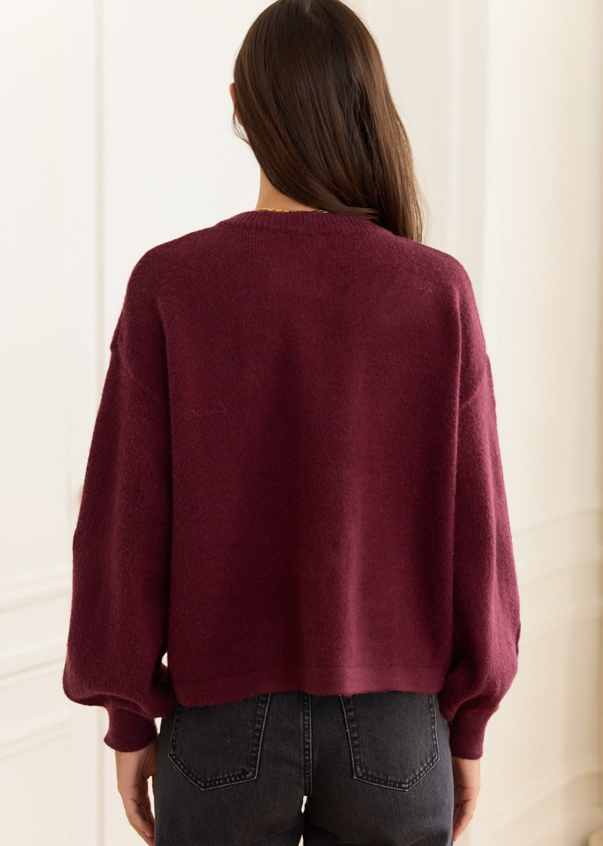 Gilet en maille Colette à brandebourgs