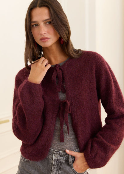Gilet en maille Esther à nœuds