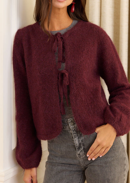 Gilet en maille Esther à nœuds