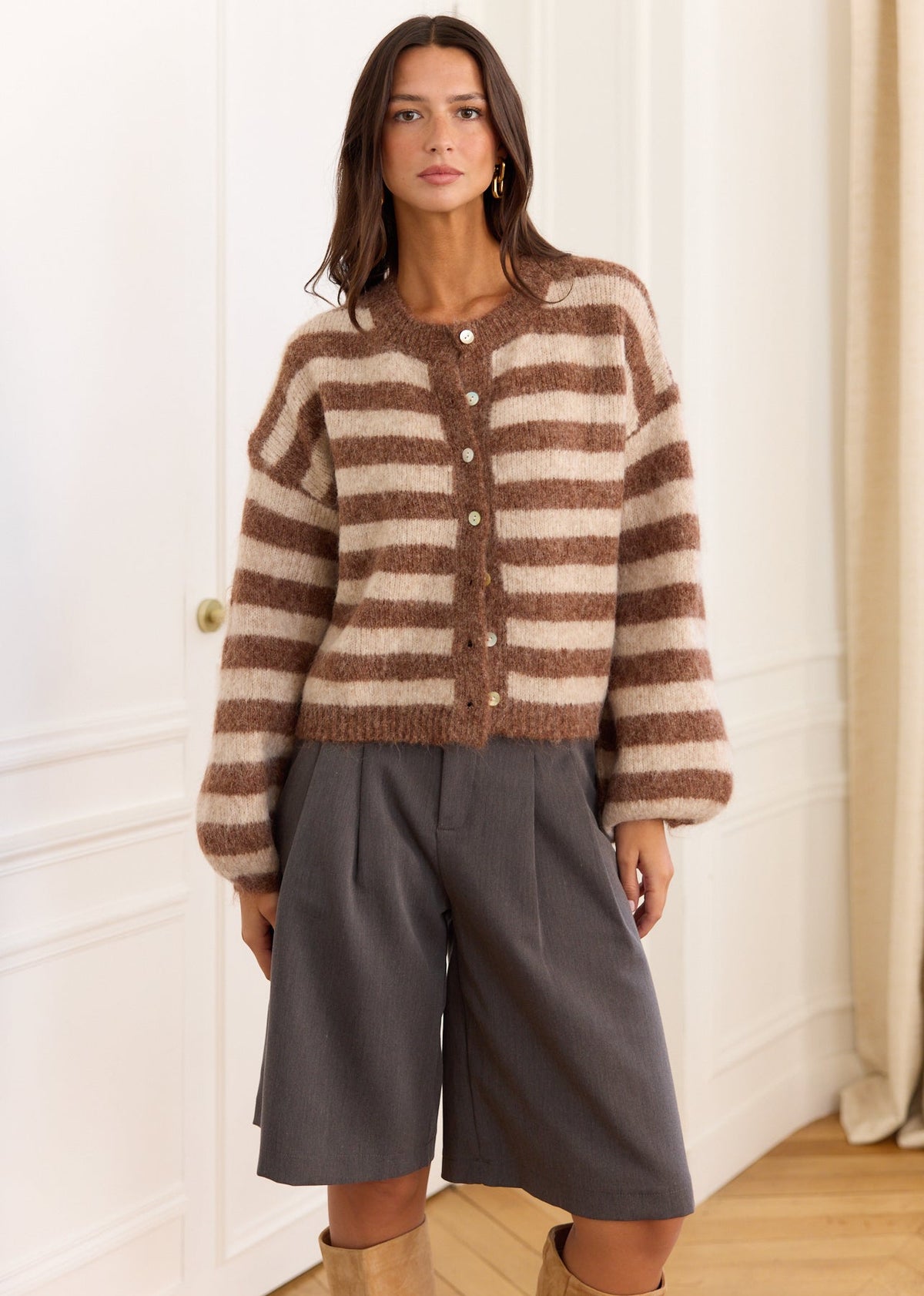 Gilet en maille rayé Mirta