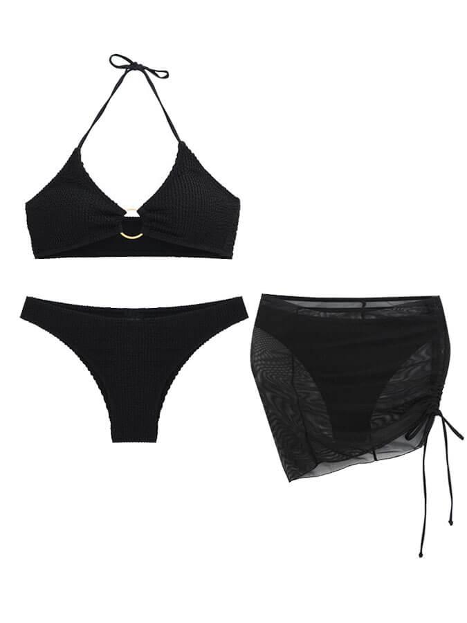 Matilda | Bikini trois pièces dos nu uni