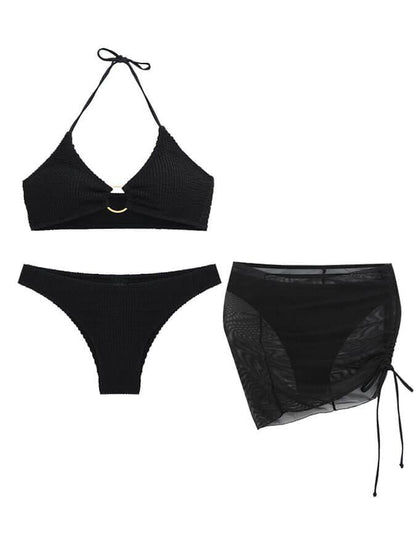 Matilda | Bikini trois pièces dos nu uni