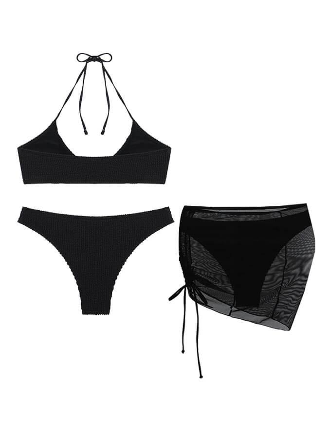 Matilda | Bikini trois pièces dos nu uni