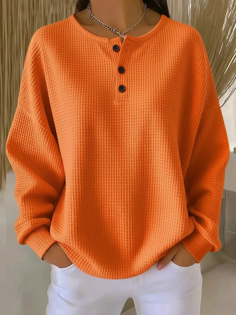 Sweat gaufré col tunisien