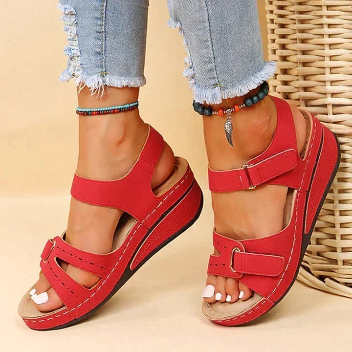 Coralie | Sandales compensées rembourrées confort