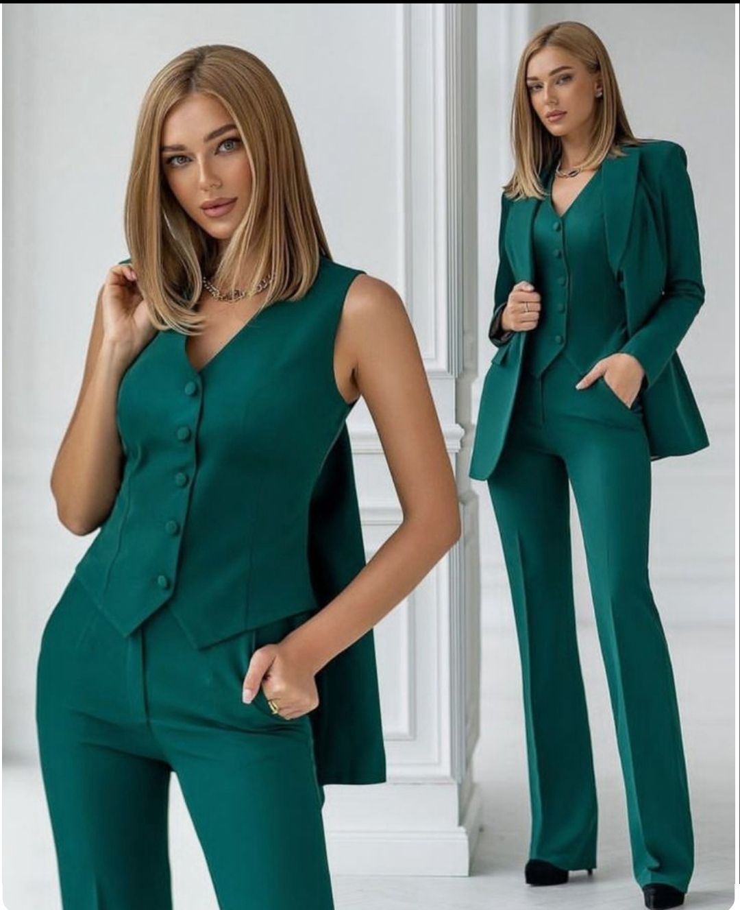 Lia | Tailleur « Safira » (veste, pantalon et gilet)