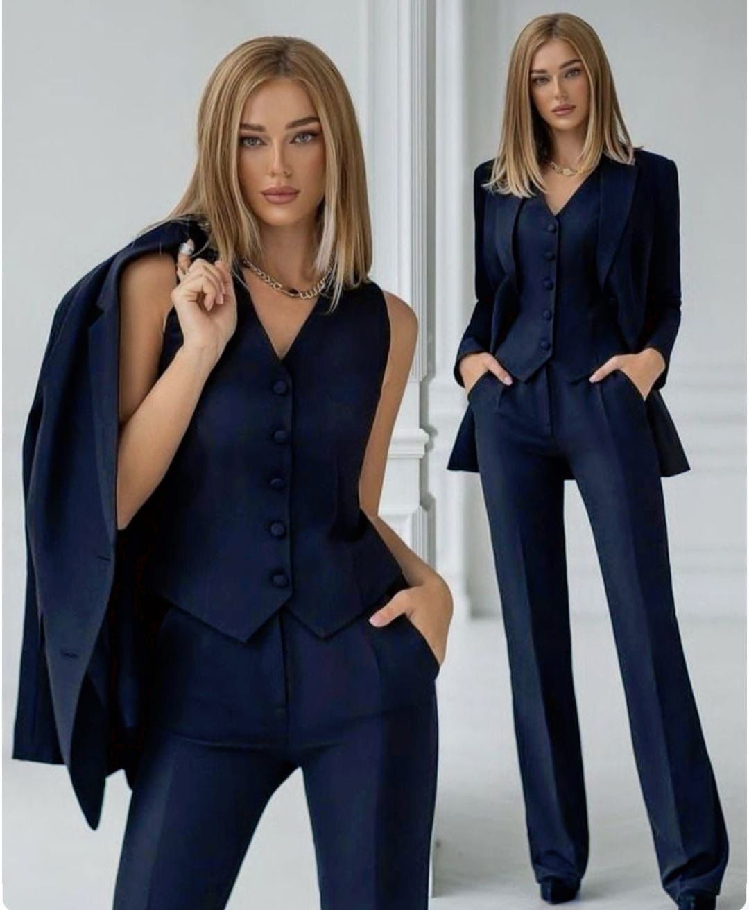 Lia | Tailleur « Safira » (veste, pantalon et gilet)