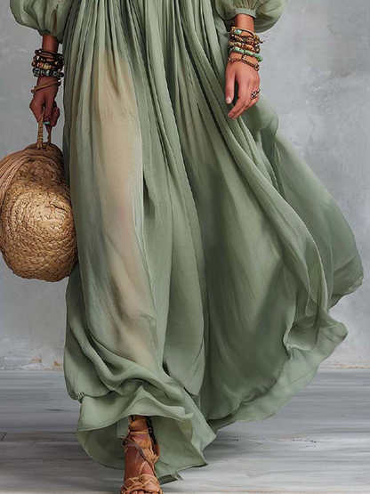 Élodine™ | Robe longue bohème à imprimé fleuri