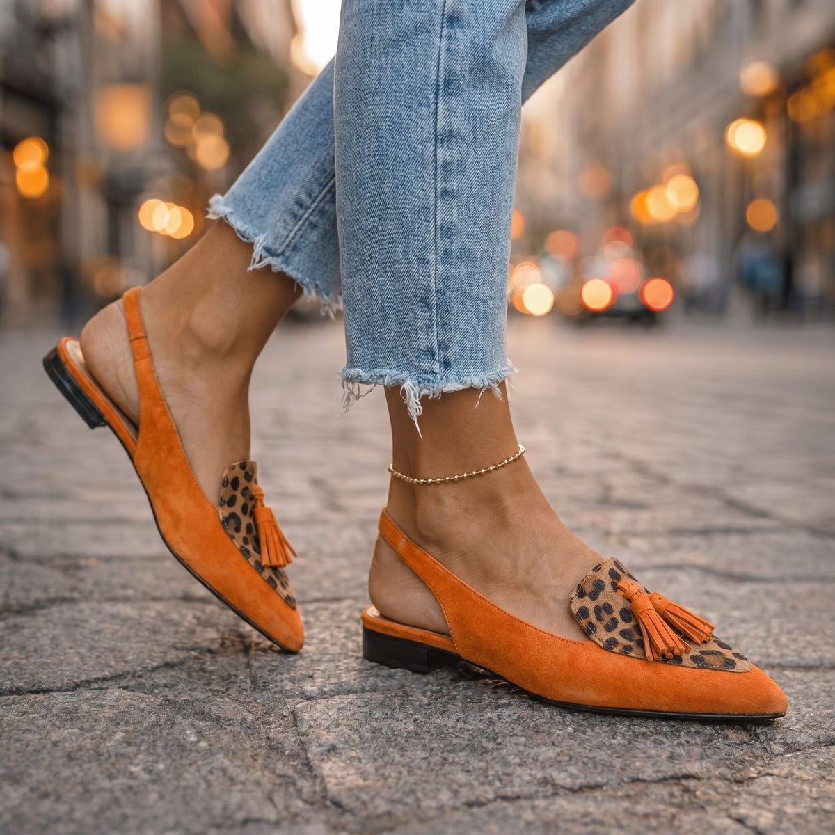 Elena | Sandales à brides et franges