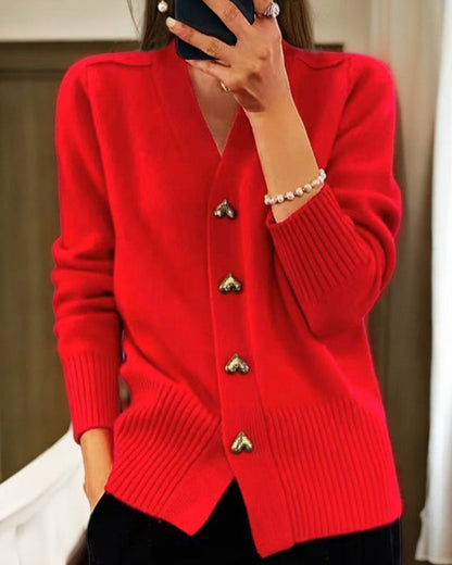Michaela | Cardigan Boutonné à Col V